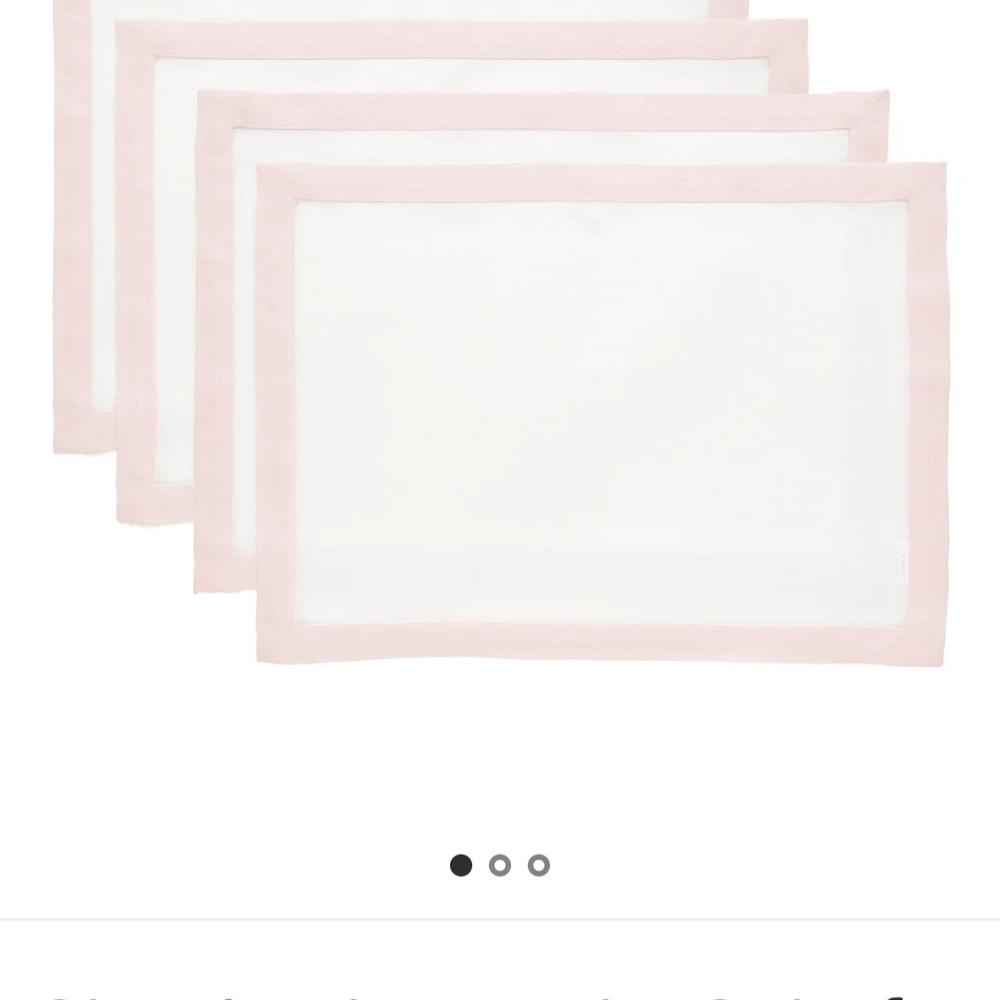 Set of 4 Pink and White Placemats New In Box